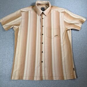 Kuhl Men's Button Up Shirt Striped Short Sleeve‎ Casual Outdoor Size Large